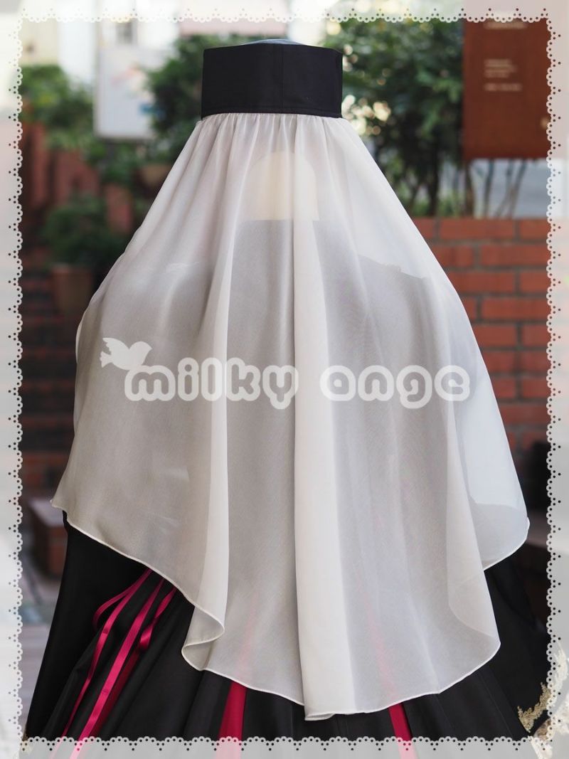 ファンタジックシスタードレス：灰燼聖女（40cm,MSD対応） ゴシックシスター風フリルドレス opf036 | 可愛い服量産型服通販24cm