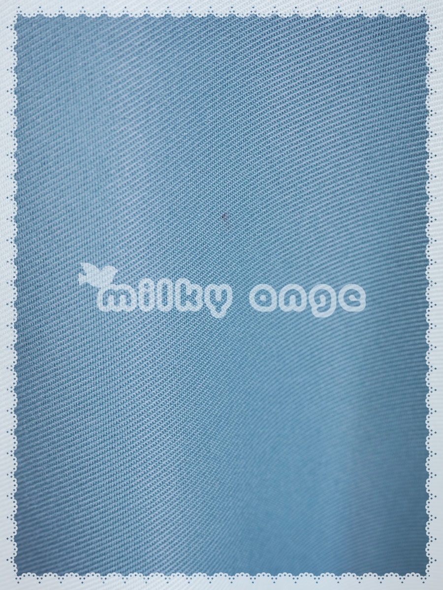 メイド服（長袖、ロング、アイシーブルー）・バストアップ